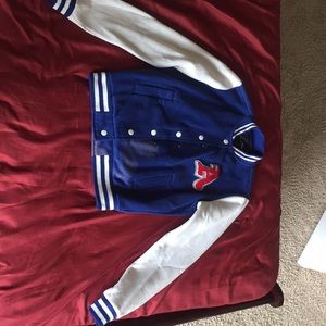 Blue and white jock jacket